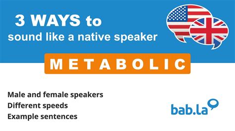 Metabolically pronunciation - The meaning of METABOLIZE is to subject to metabolism. How to use metabolize in a sentence. 